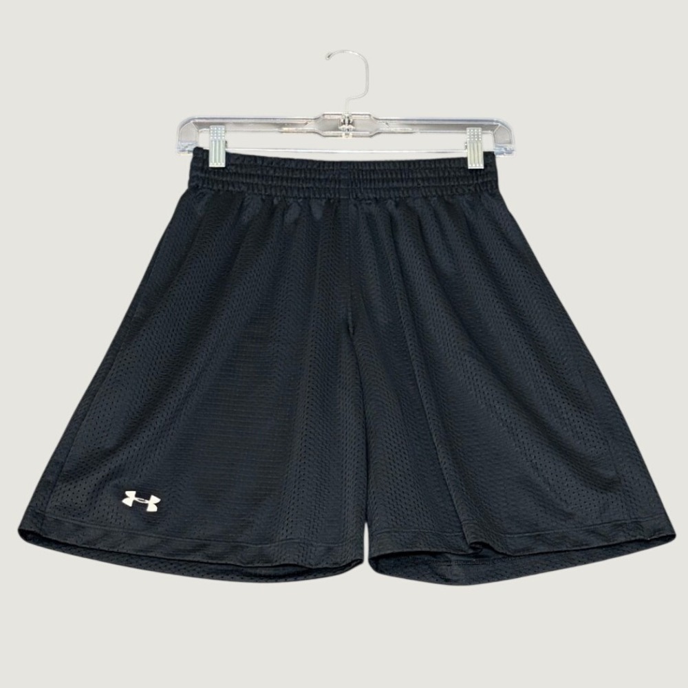 Under Armour Kids HeatGear Mesh Athletic Shorts Black XS Loose Fit 1240469